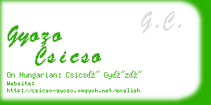 gyozo csicso business card